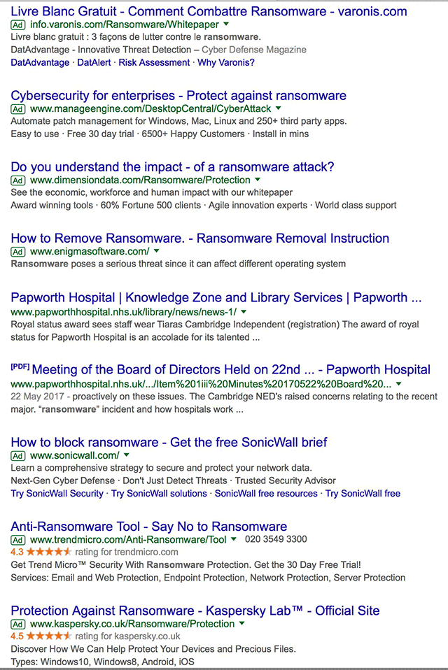 Google: mehr Anzeigen als organische Ergebnisse