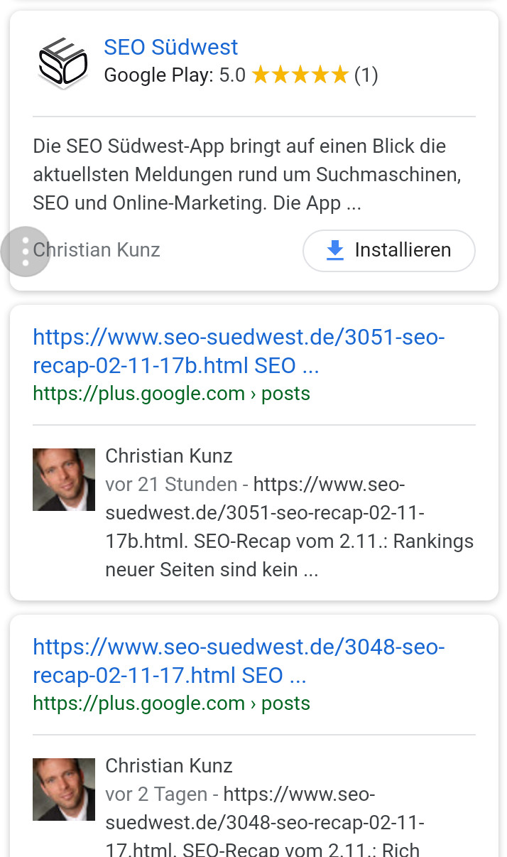 Google: neues Design der mobilen SERP