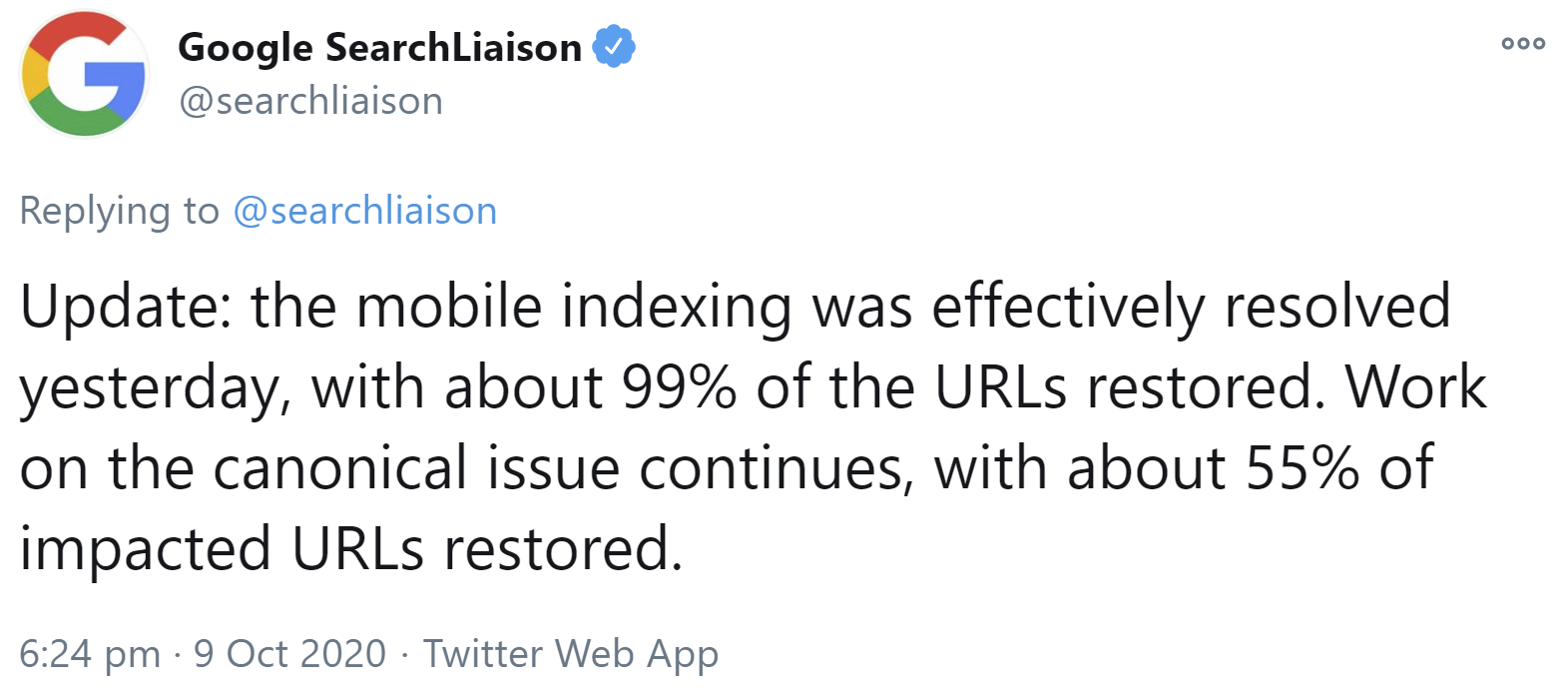 Google: Probleme mit mobilen URLs sind zu 99 Prozent gelöst