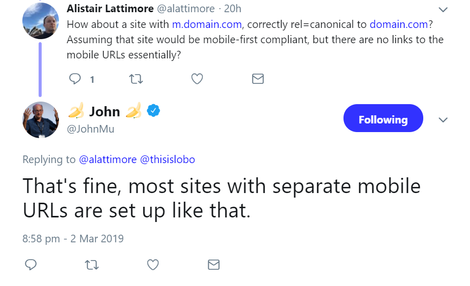 Google: Mobile Version einer Webseite muss nicht von Desktop-Version verlinkt werden