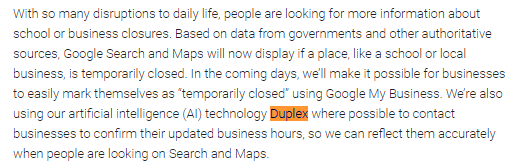 Google My Business: neuer Status 'vorübergehend geschlossen'
