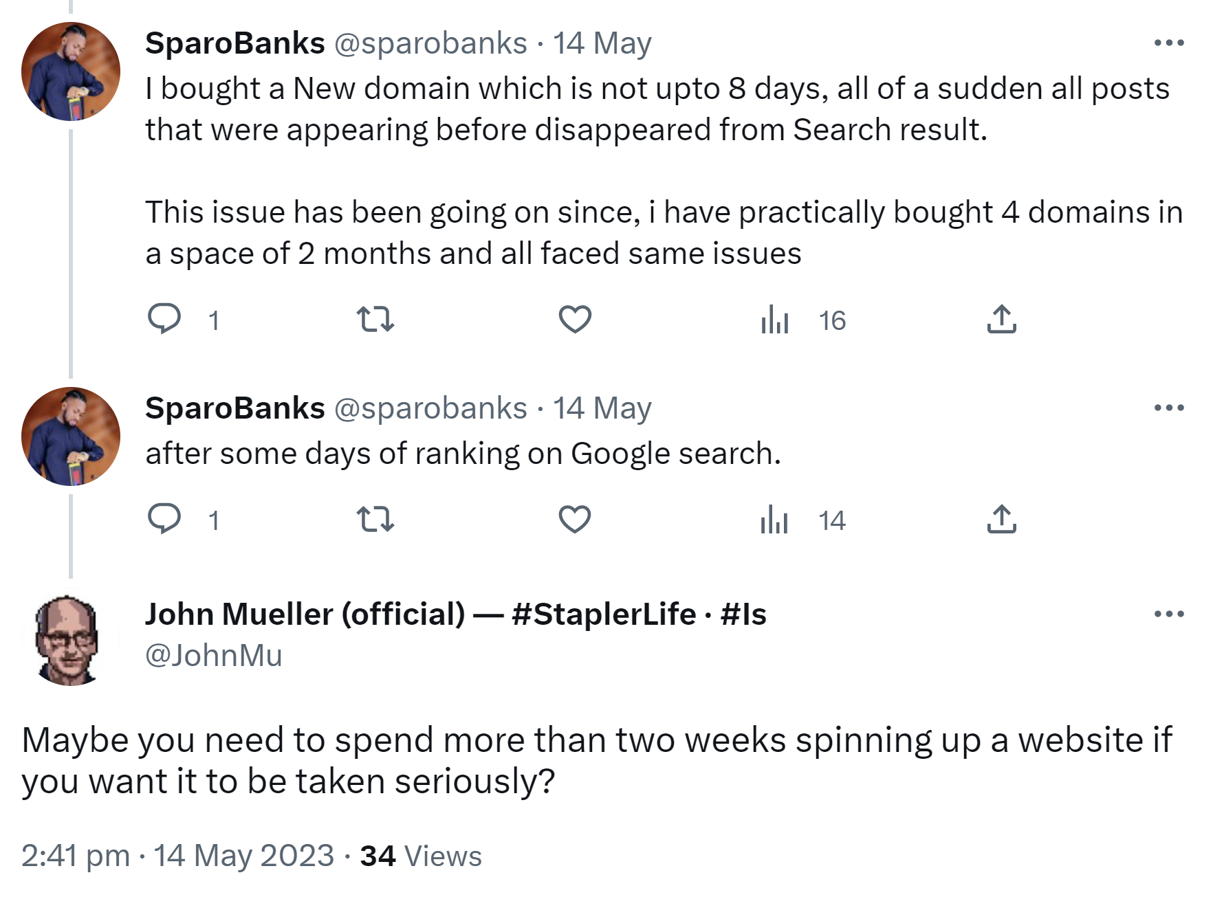 Google: Damit eine Website ernst genommen wird, braucht es wohl mehr als zwei Wochen Arbeit