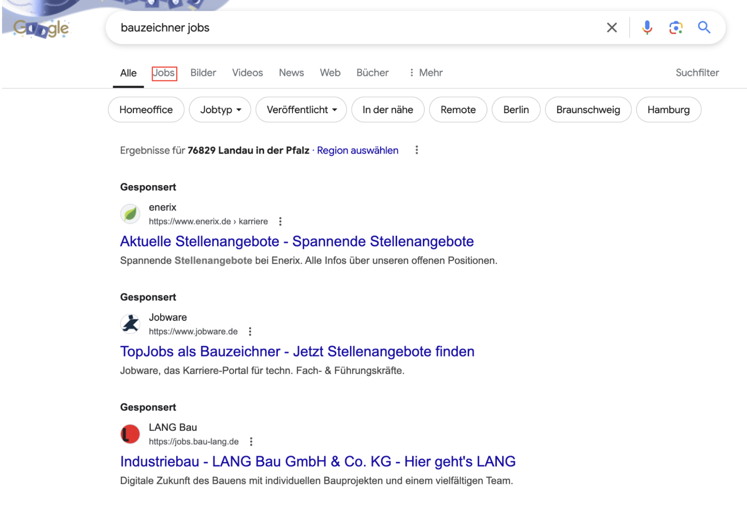Google: neuer Jobs-Reiter