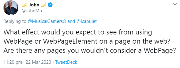 Google: Was bringt die Verwendung von WebPage und WebPageElement?