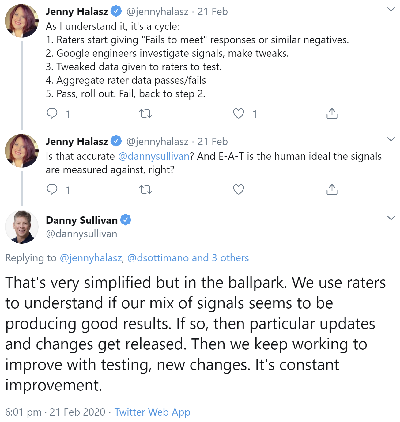 Google nutzt Ergebnisse von Qualitätstestern, um die Mischung der Rankingsignale zu überprüfen