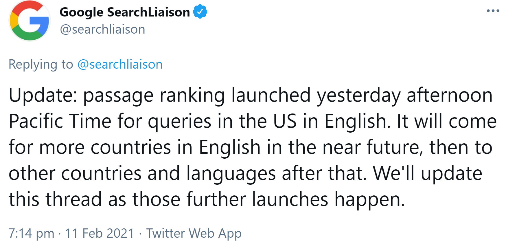 Google: Passage Based Indexing ist live