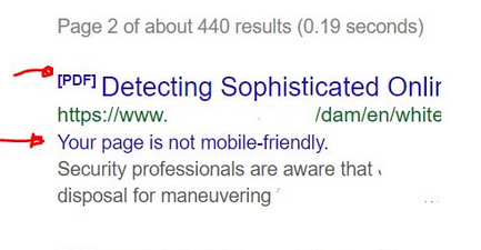 Google: Bestimmte PDFs werden als nicht mobilfreundlich gekennzeichnet