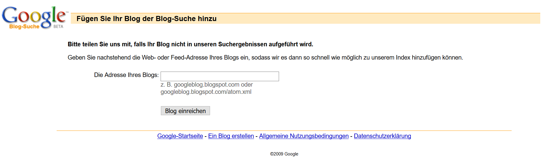 Google Blog Search Ping Service