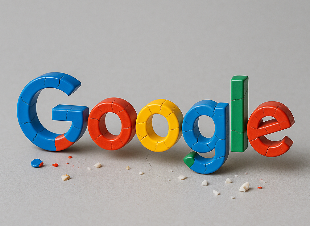 Google Schriftzug aus Porzellan