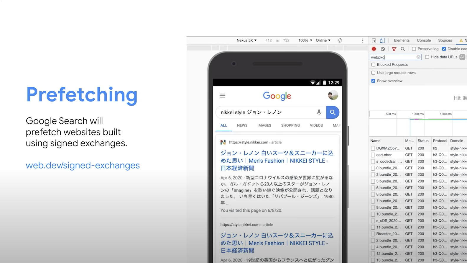 Google: Prefetching per Signed Exchanges