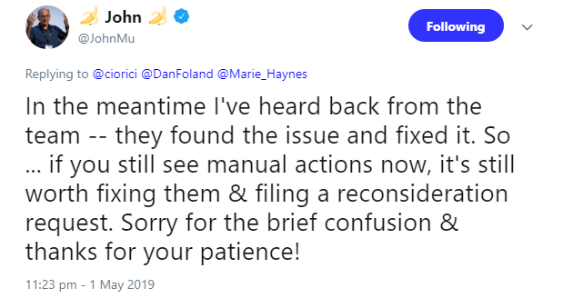 Google: Problem mit der fehlenden Anzeige manueller Maßnahmen ist behoben