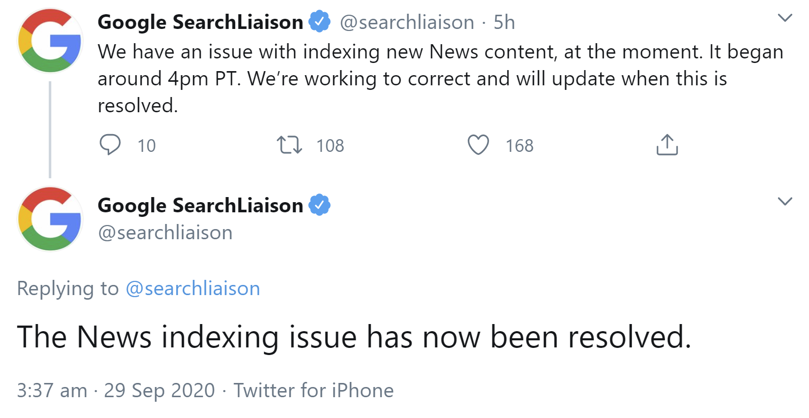 Google: Probleme mit der Indexierung von News-Inhalten