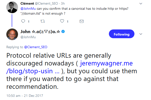 Google: protokoll-relative URLs für Canonical-Links möglich, aber...