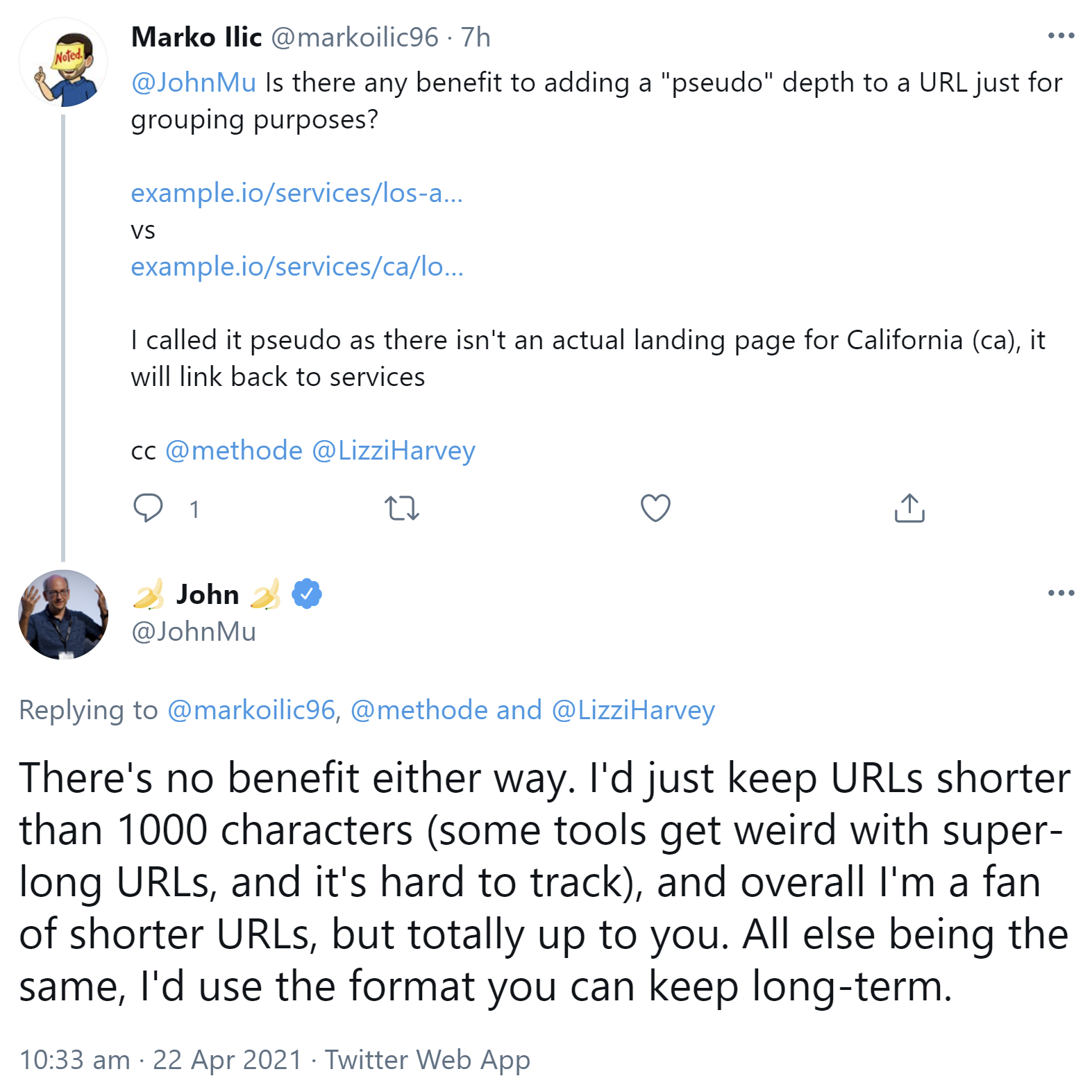 Google: Pseudo-Verzeichnisse in URLs bringen keinen Mehrwert