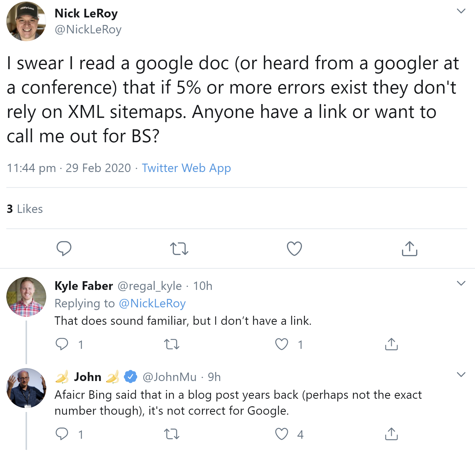 Google: kein Mindestmaß für funktionierende URLs in XML-Sitemaps