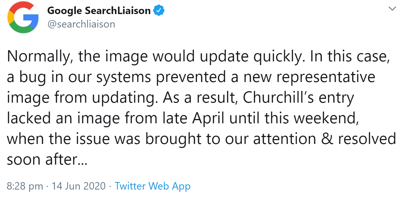 Google räumt Fehler beim Ersetzen des Bildes von Churchhill ein