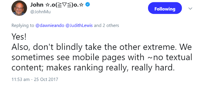 Google: Ranking ohne Text oftmals schwierig