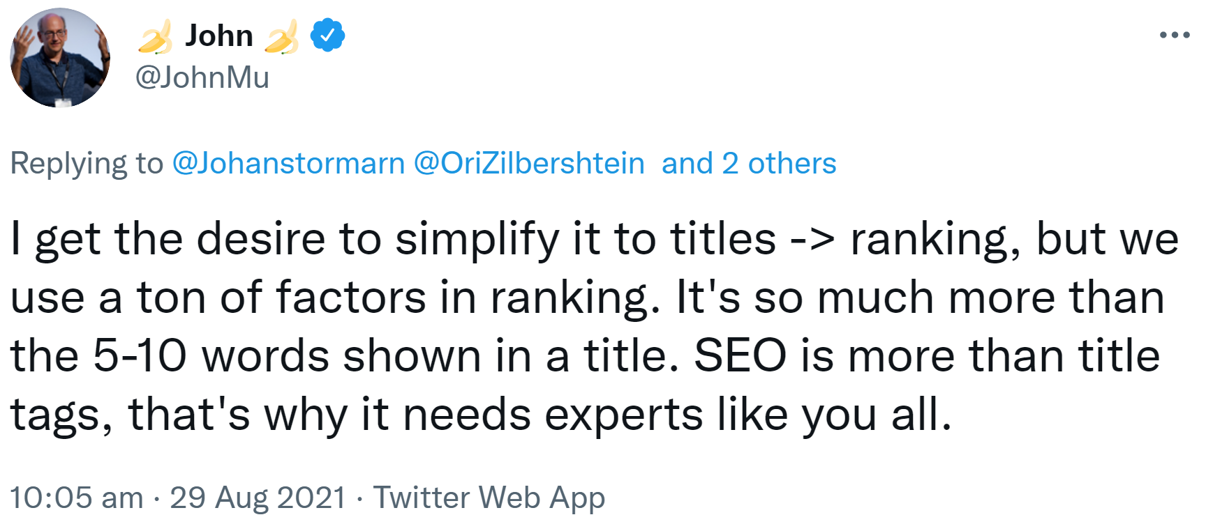 Google: Rankings basieren nicht nur auf dem Titel