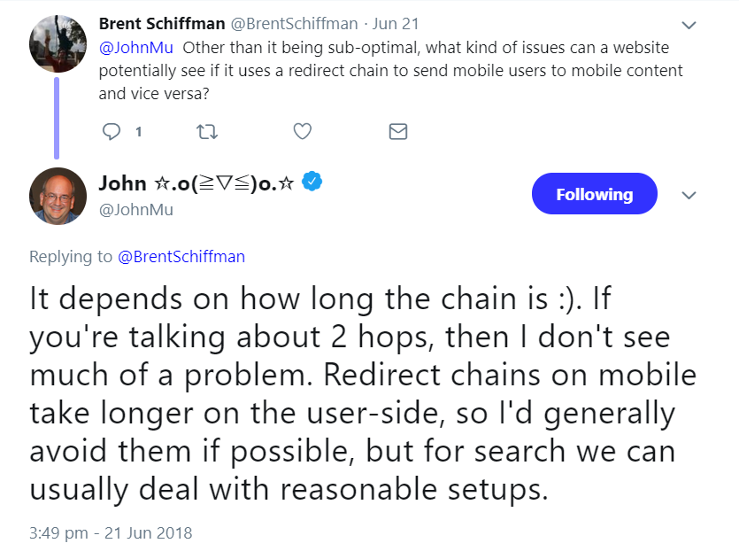 Google: Redirect-Ketten vor allem mobil vermeiden