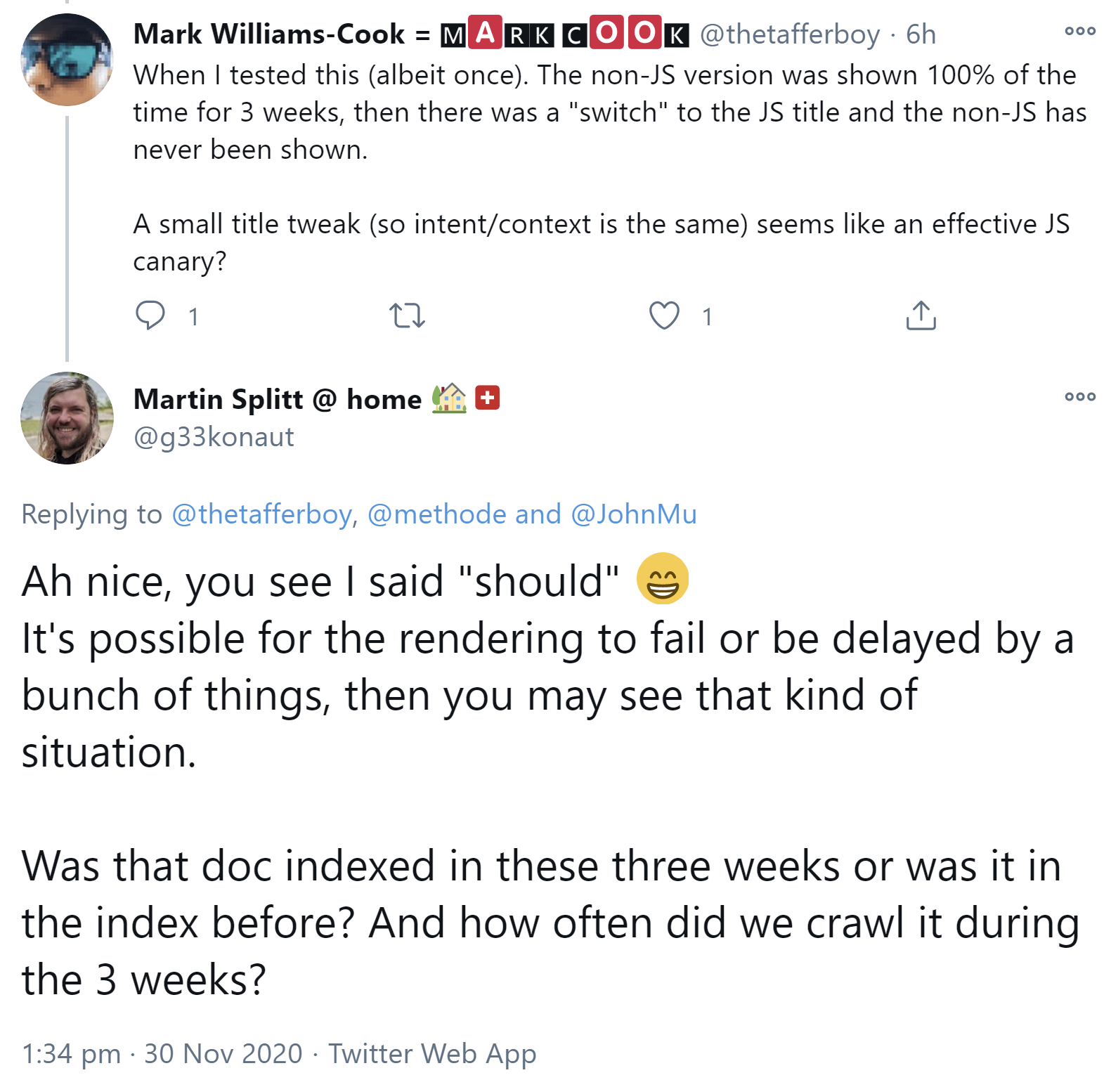 Google: Das Rendern von JavaScript kann sich verzögern oder scheitern