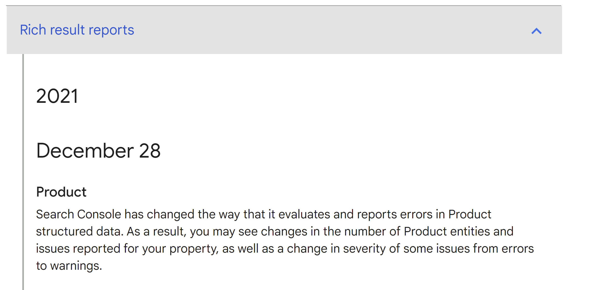 Google Search Console: Änderungen am Bericht zu strukturierten Daten für Produkte