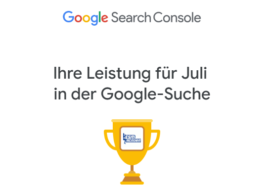 Google Search Console: monatlicher Leistungsbericht