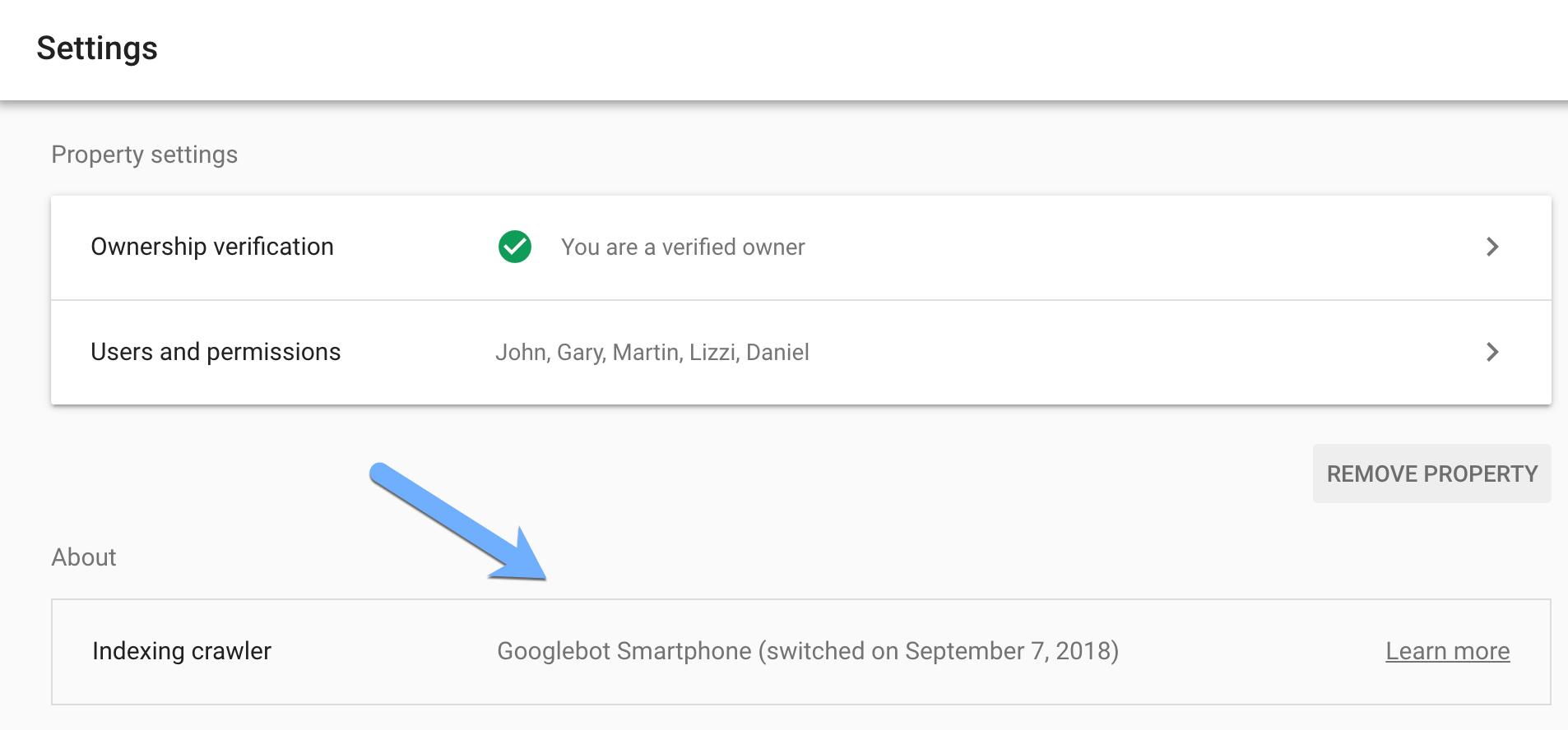 Google Search Console zeigt Umstellung auf Mobile First an
