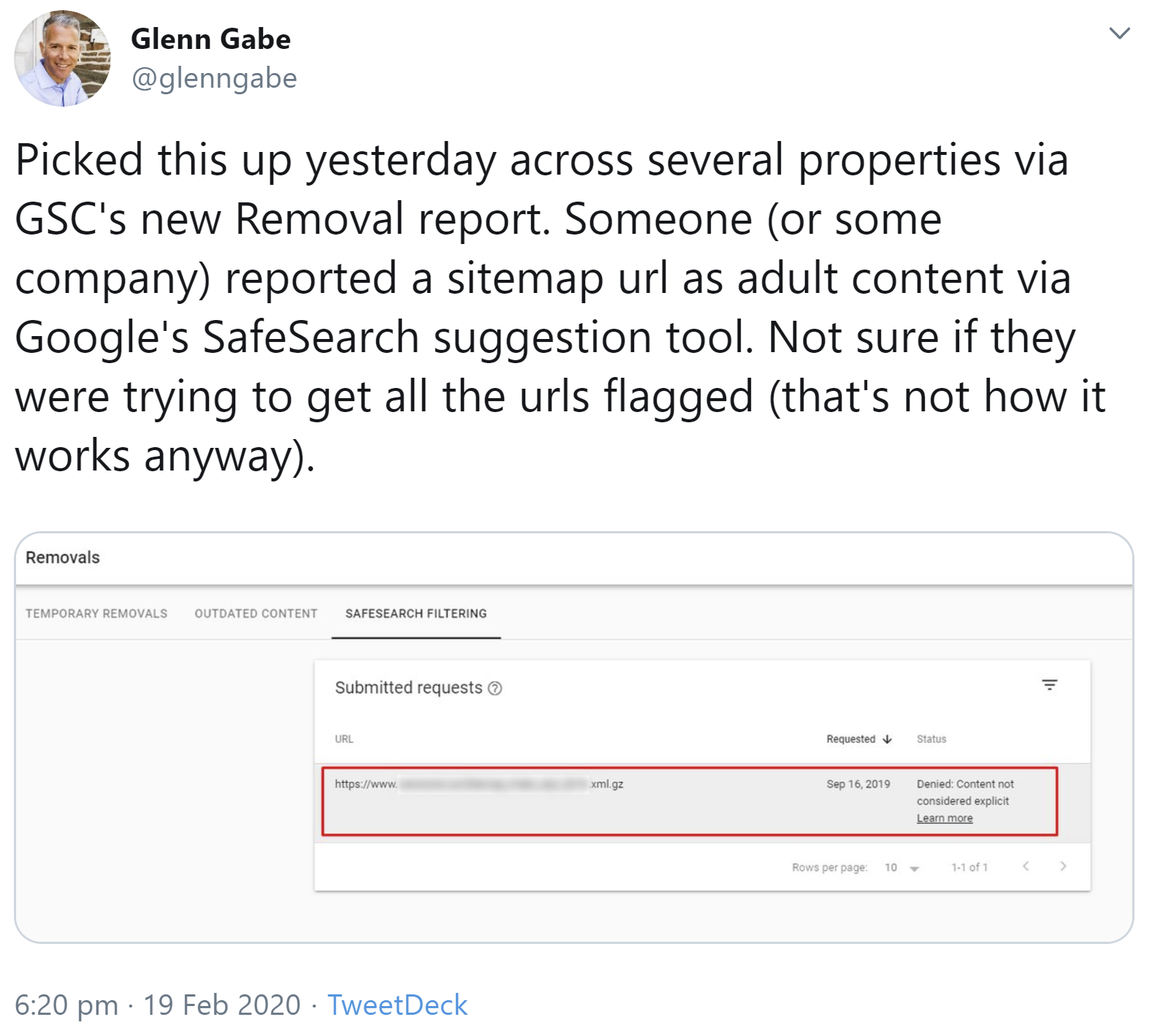 Vorsicht vor eingereichten Fake-Meldungen im SafeSearch-Filter