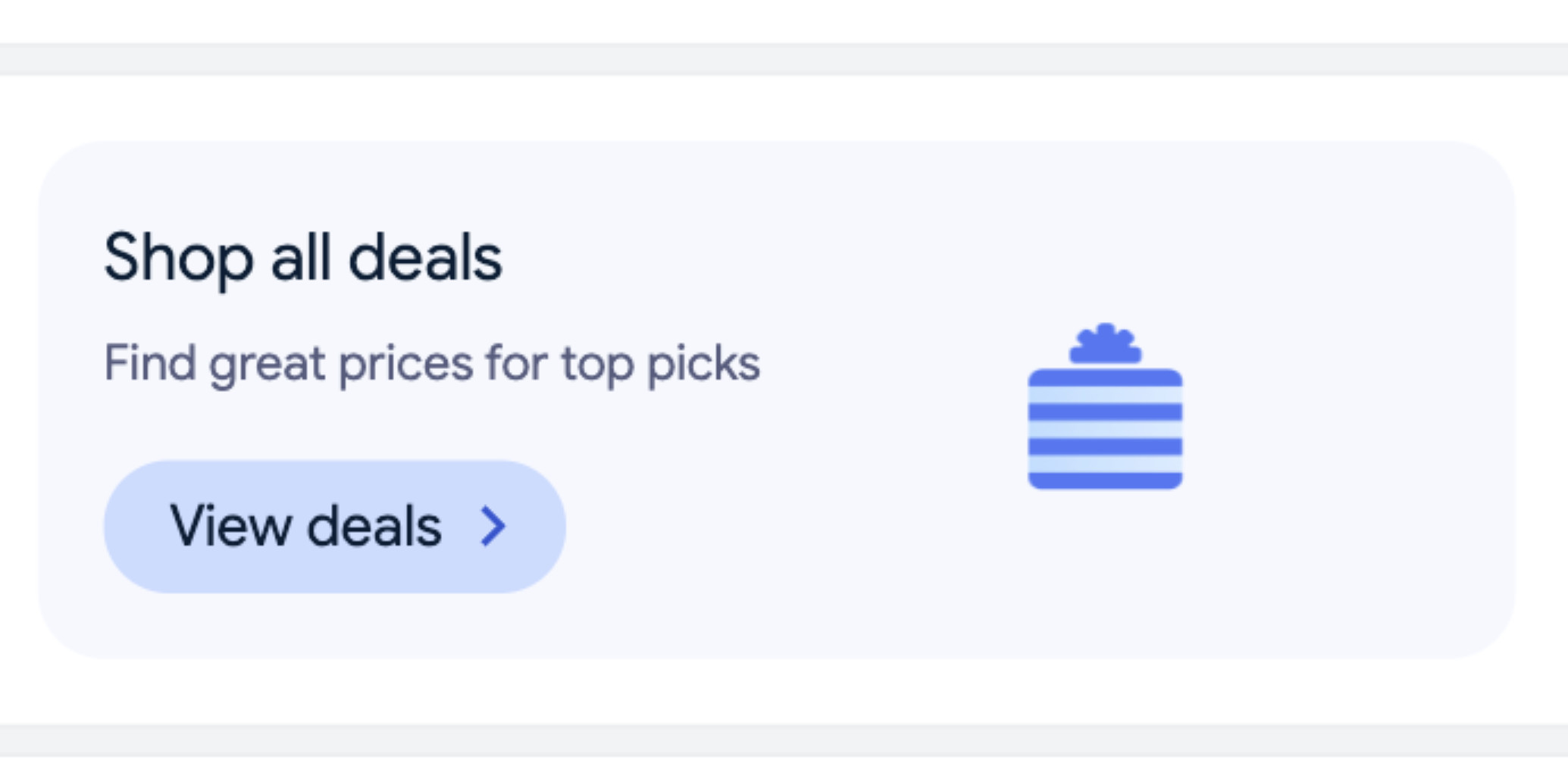 Google Shop Deals Banner: mobile Version