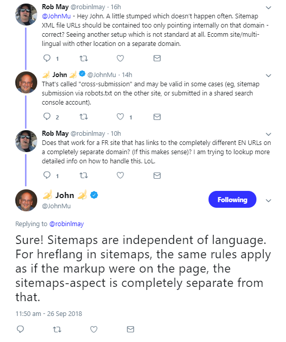 Google: Sitemaps funktionieren auch über Sprachen hinweg