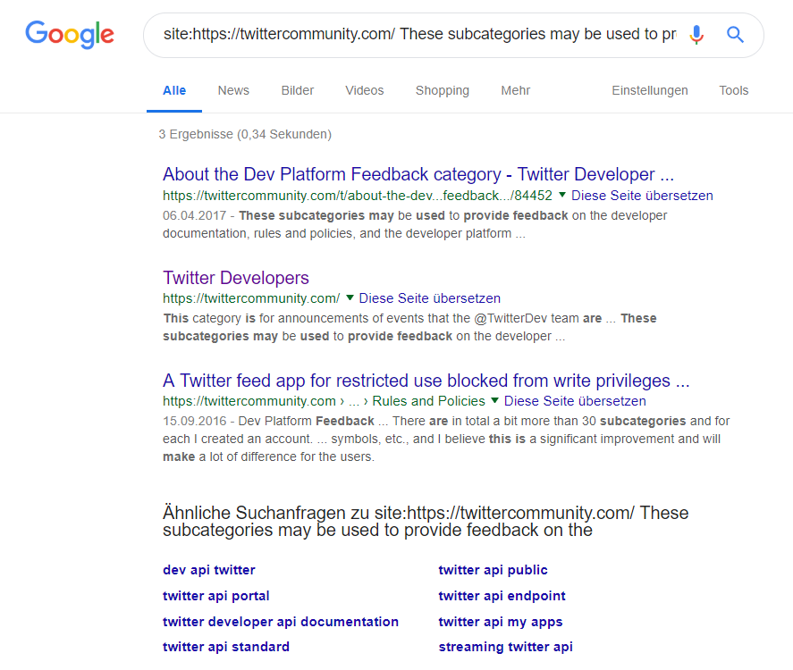 Google: Suchergebnis für Noscript-Inhalt