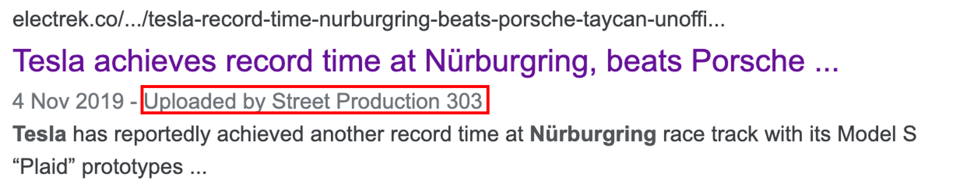 Google zeigt in Suchergebnissen für Webseiten mit eingebettetem YouTube-Video an, wer es hochgeladen hat