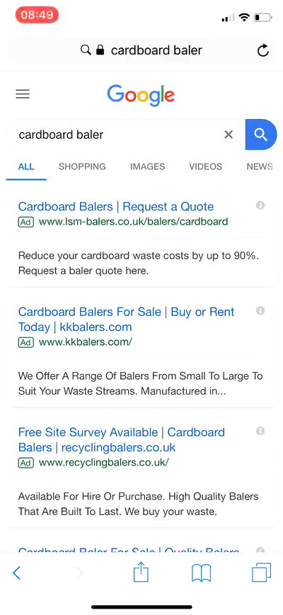 Google testet mobile Suchergebnisse mit elf Ads