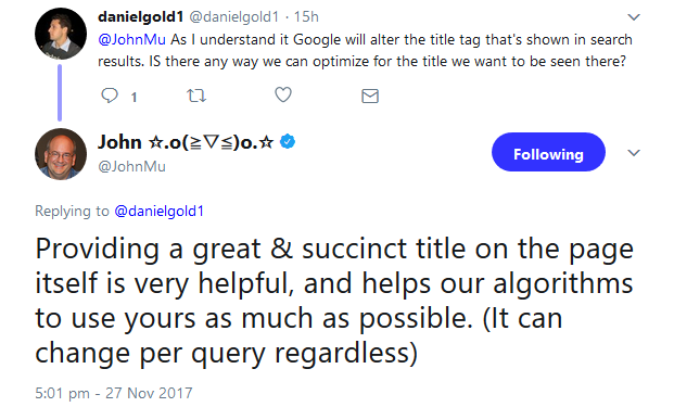 Google: Titel nach wie vor wichtig
