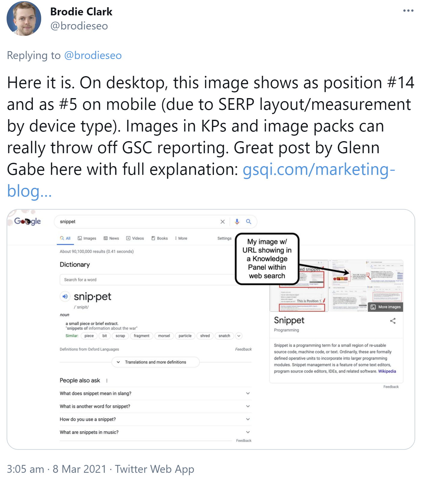 Google: unterschiedliche Ergebnisarten auf den SERPs und ihre Berücksichtigung in der Google Search Console