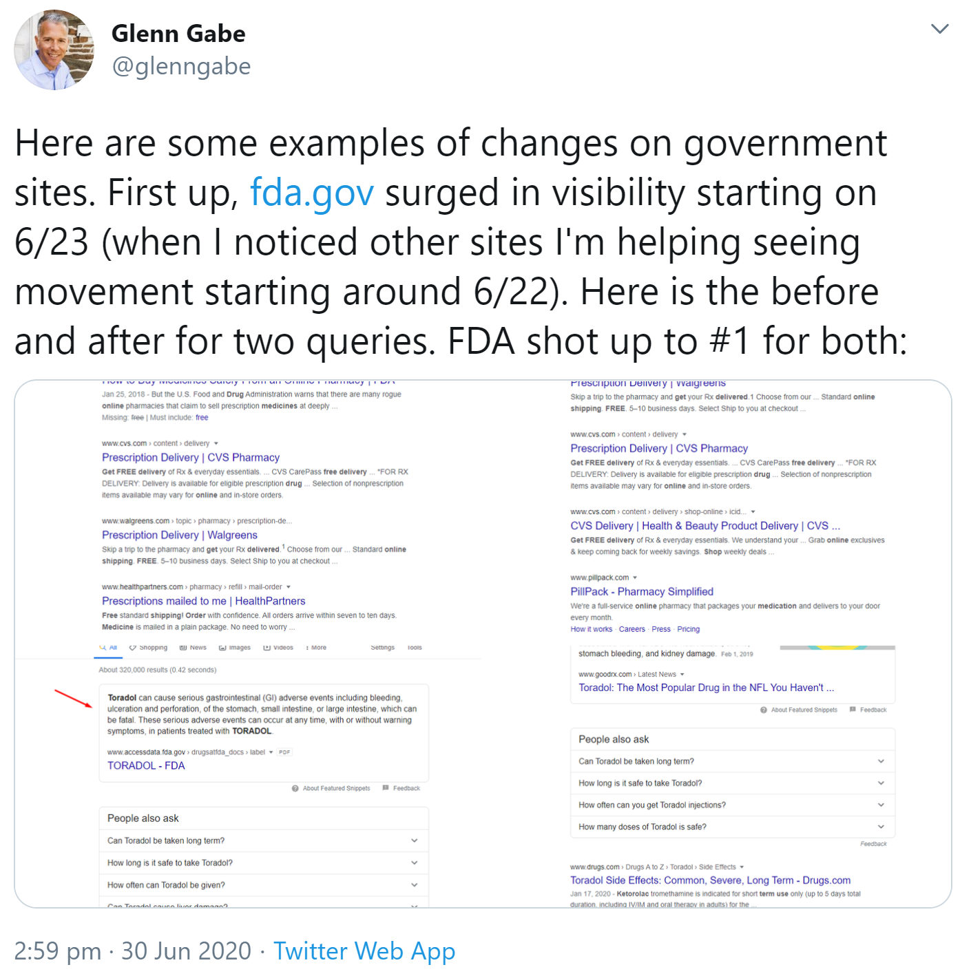Google-Update Juni: Beispiel für eine Regierungsseite mit besseren Rankings