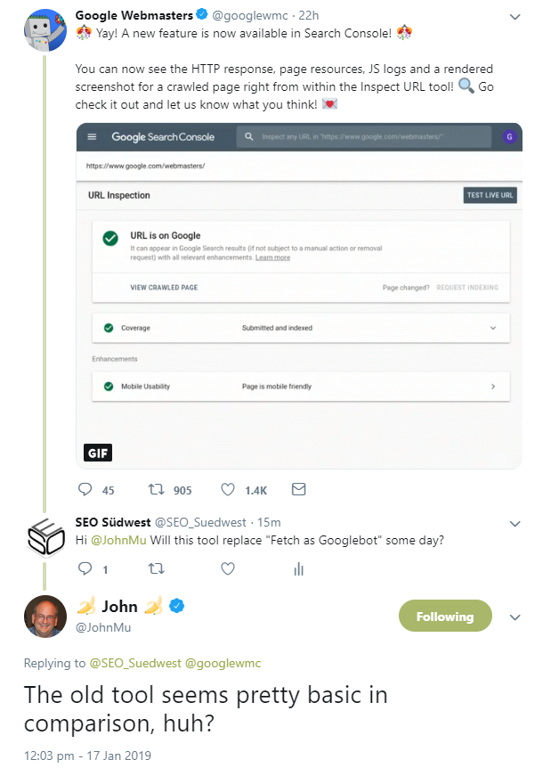 Google: Wird das URL Inspection Tool 'Abruf wie durch Google' bald ersetzen?