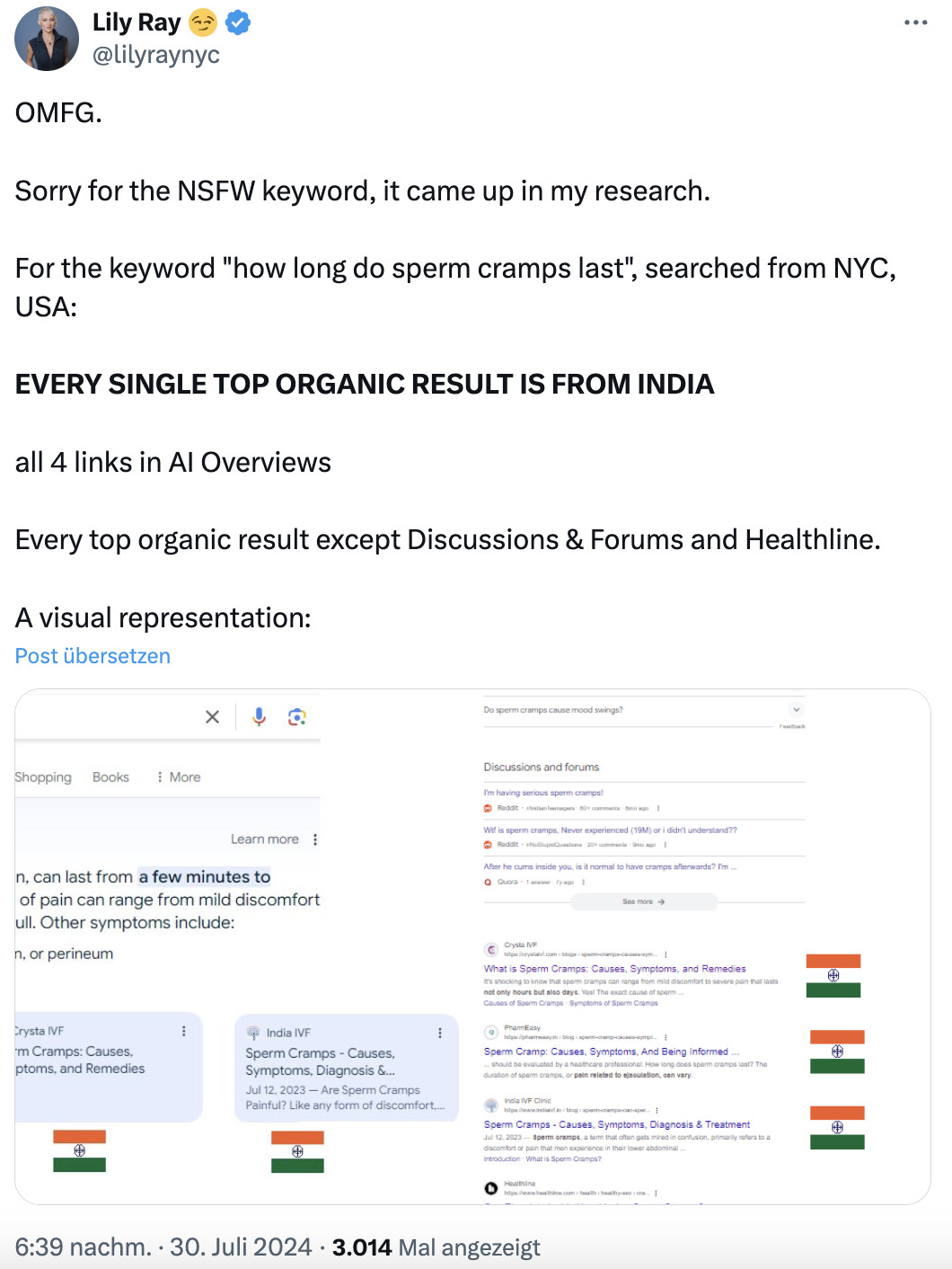 Google: SERP in den USA dominiert von indischen Seiten