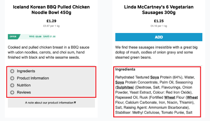 Google: Versuch mit versteckten vs. sofort sichtbaren Inhalten