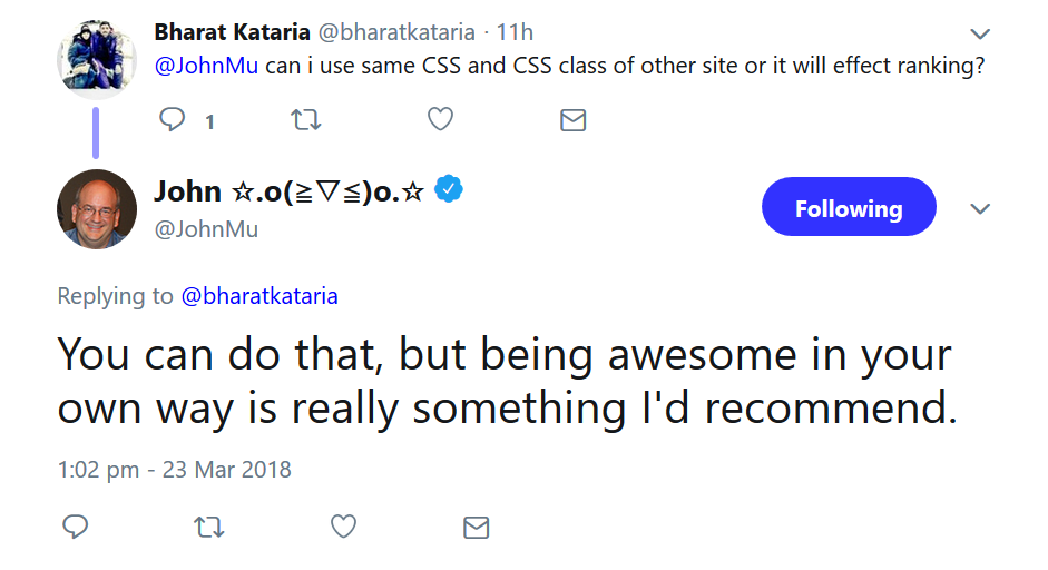 Google: Das Verwenden von CSS anderer Webseiten ist ok