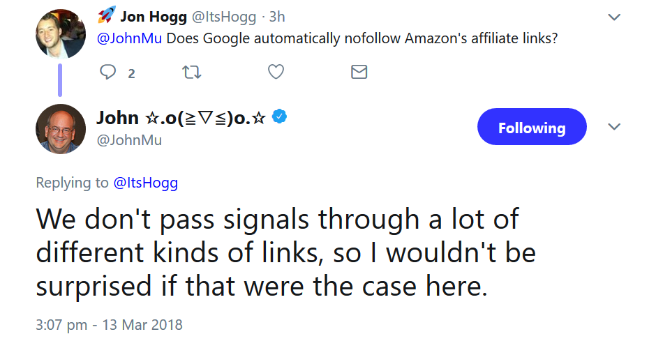 Google: Viele Arten von Links übertragen keine Signale