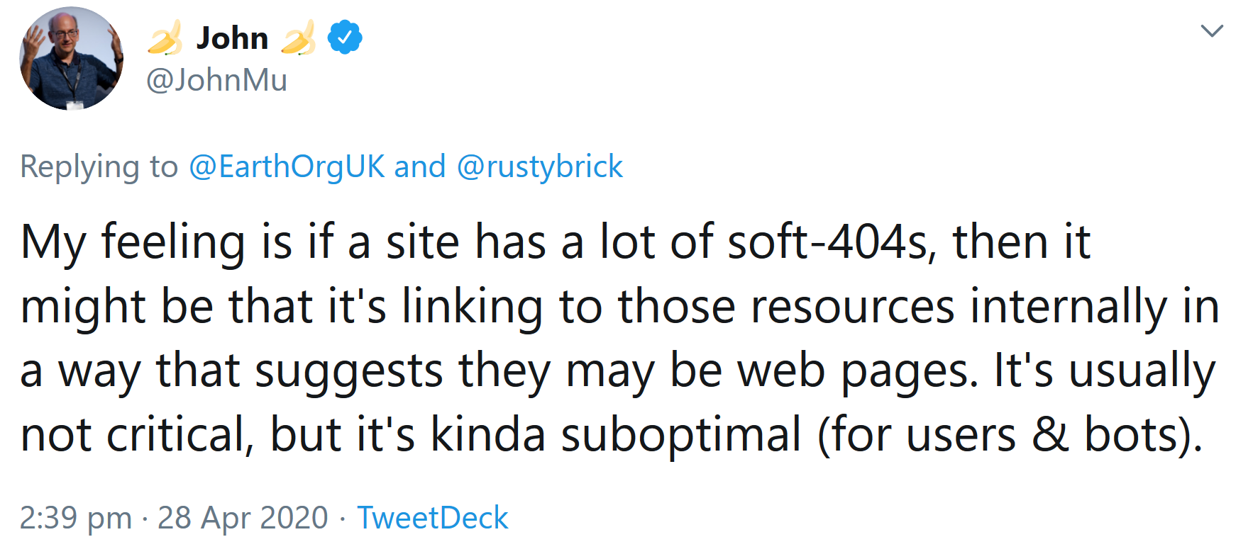 Google: Viele Soft-404-Fehler in der Search Console können auf eine problematische interne Verlinkung hindeuten