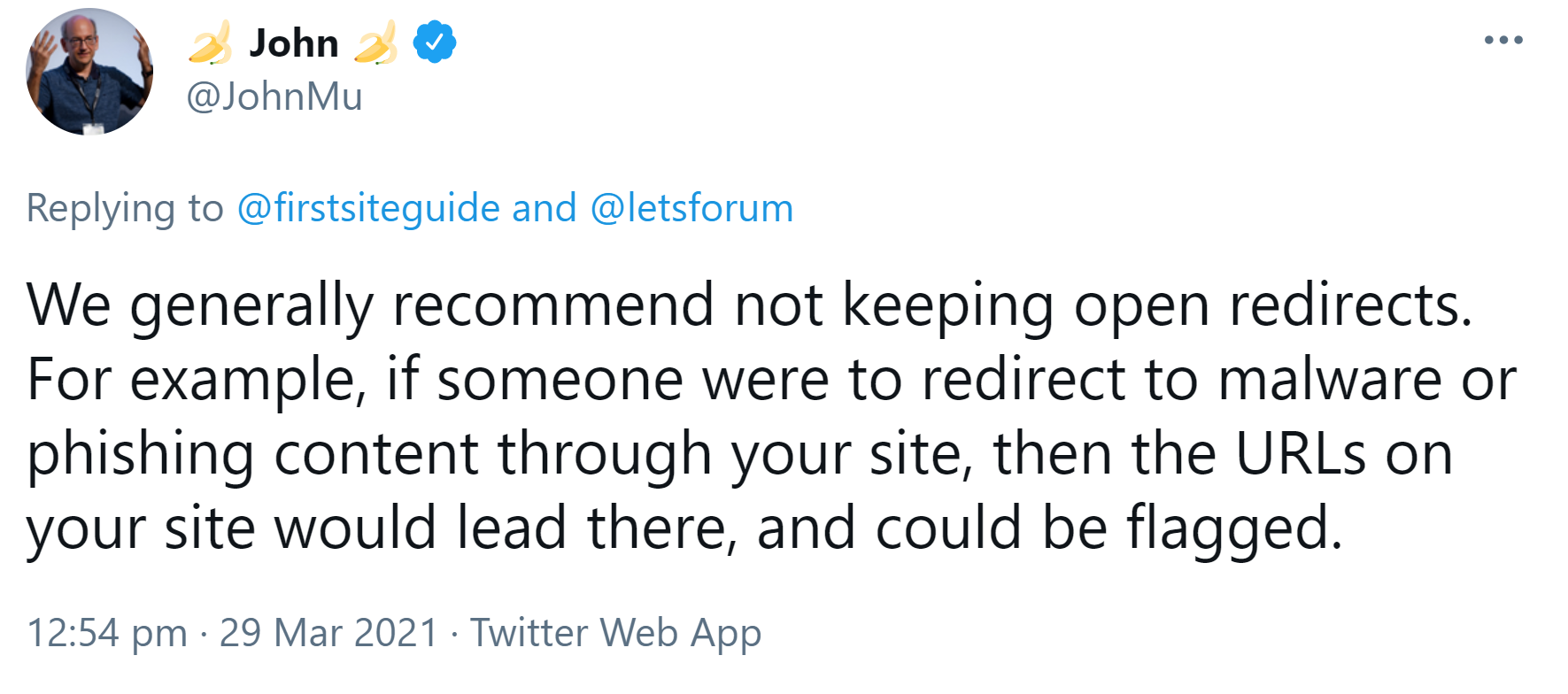 Google warnt vor Open Redirects