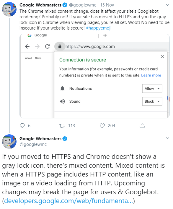 Google: Mixed Content könnte bald zum ernsthaften Problem werden