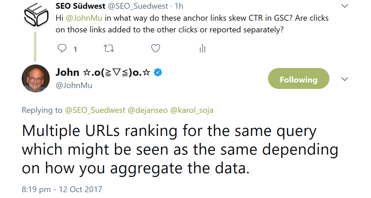 Google: Warum Anchor-Links die CTR verfälschen