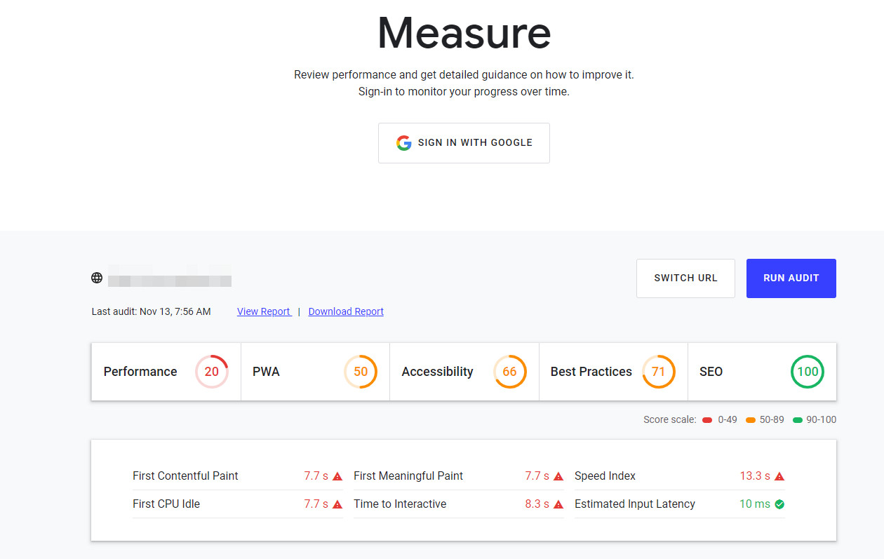 Google web.dev: Testbeispiel