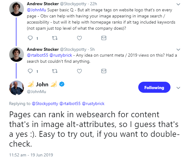 Google: Inhalte des Alt-Attributs werden auch für die Websuche genutzt