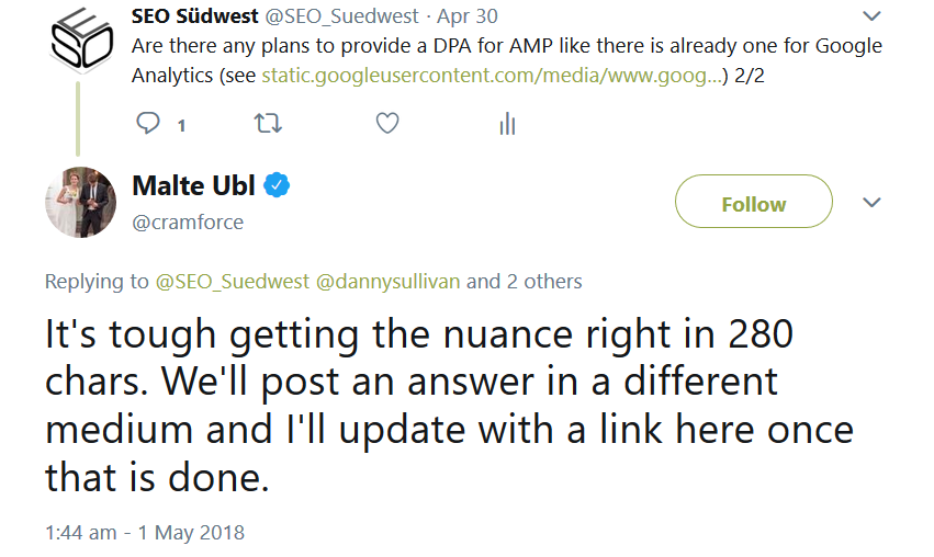Google will Hinweise zu AMP und DSGVO bringen