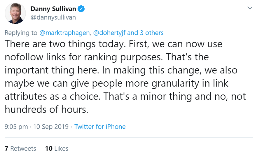 Google wird Nofollow-Links für die Rankings berücksichtigen