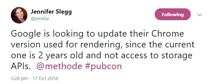 Google wird bald Rendering Engine updaten